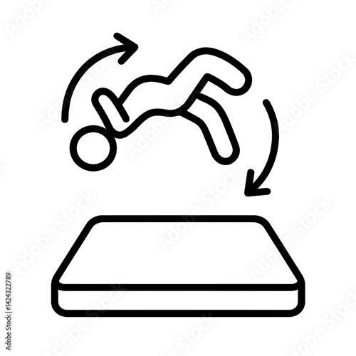 Person performing a mat flip in mid-air  
