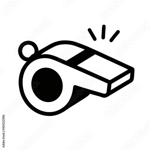 Whistle making sound in a minimalistic style  