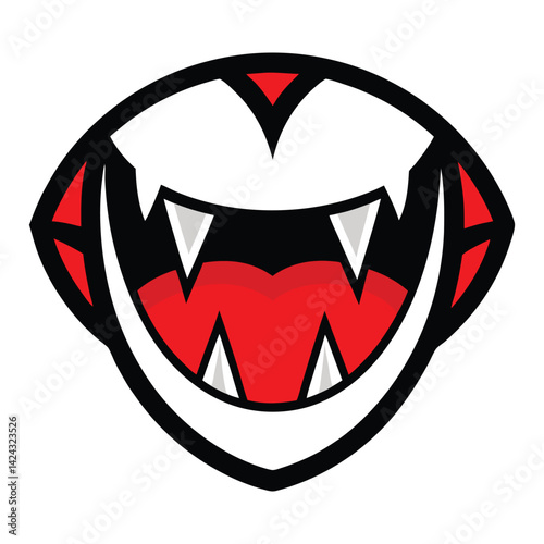 Abstract smiling cartoon face vector illustration with mask and design elements