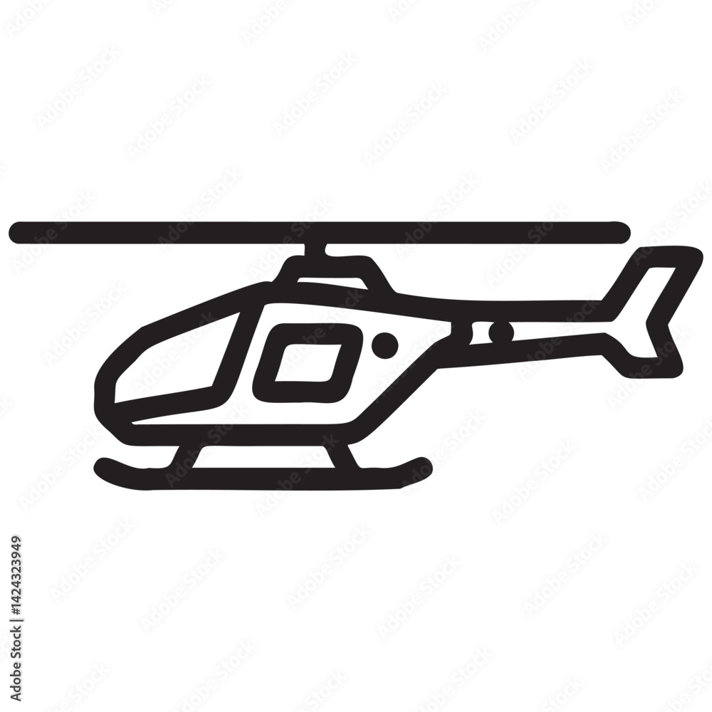 Naklejka premium helicopter vector illustration