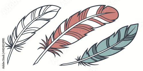 vector illustration of feather