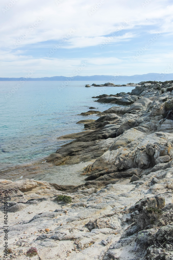 Sithonia coastline near Orange Beach, Chalkidiki, Greece Sithonia coastline near Orange Beach, Chalkidiki, Greece