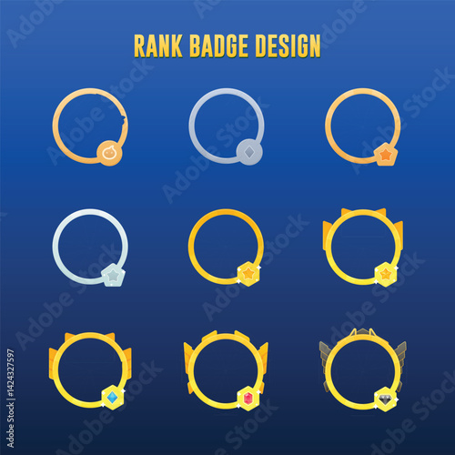 Rank Badge Design Collection for Games and Achievements