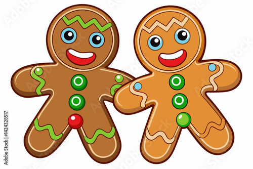 gingerbread cookies vector