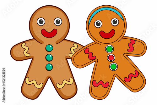 gingerbread cookies vector