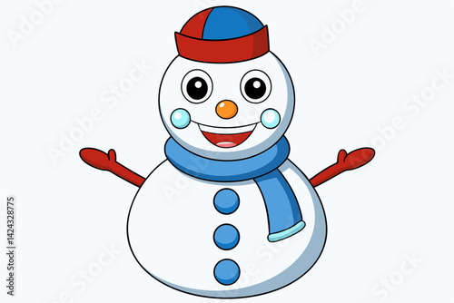snowman with a broom