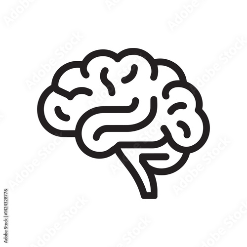 Brain Logo Design, Silhouette Brain Logo Design Vector, Unique and Professional Brain Logo Design