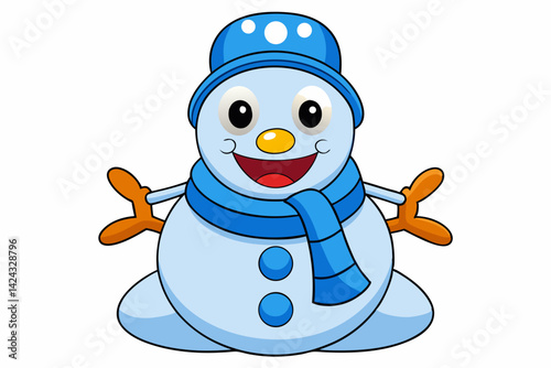 snowman with a broom