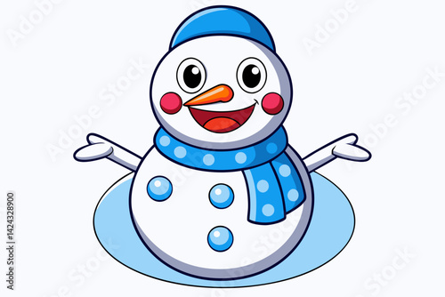 snowman with a broom