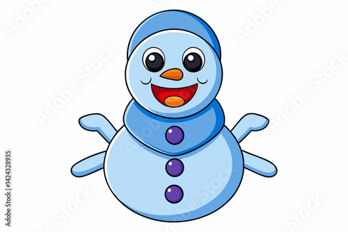 snowman with a broom
