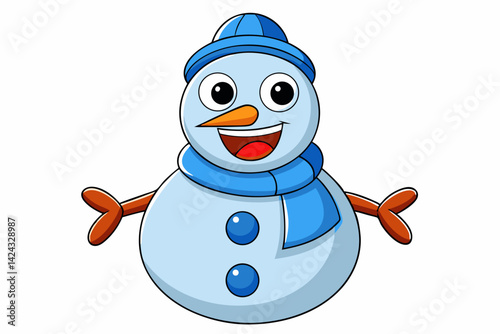 snowman with a broom