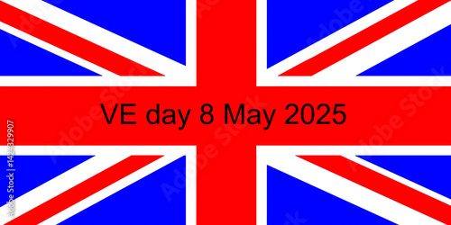 Flag of the United Kingdom VE day 2025