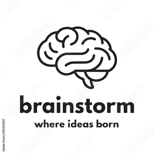 Brain Logo Design, Silhouette Brain Logo Design Vector, Unique and Professional Brain Logo Design