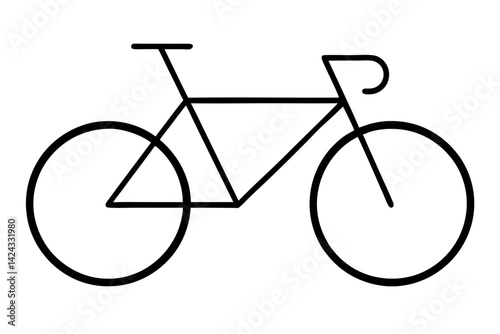 Bicycle Icon – Minimalist Line Art Bike Vector

