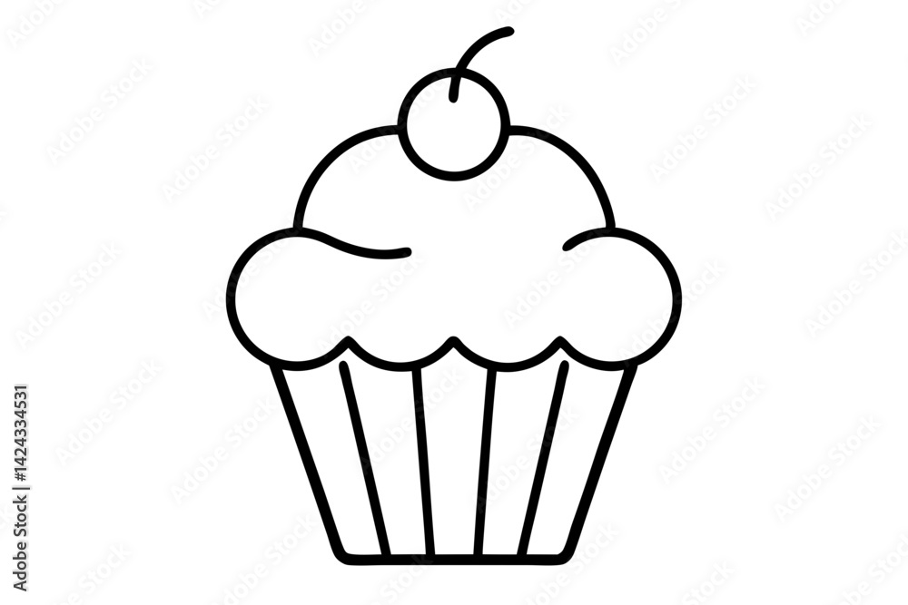 Cupcake Icon - Simple Line Art Vector
Cute Cupcake Icon – Minimal Line Art Dessert Vector
Cupcake Icon - Simple Line Art Vector
Cute Cupcake Icon – Minimal Line Art Dessert Vector