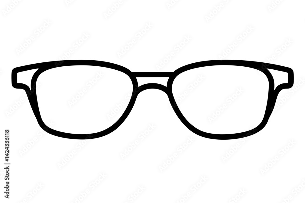 Glasses Icon - Simple Line Art Vector
Glasses Icon - Simple Line Art Vector