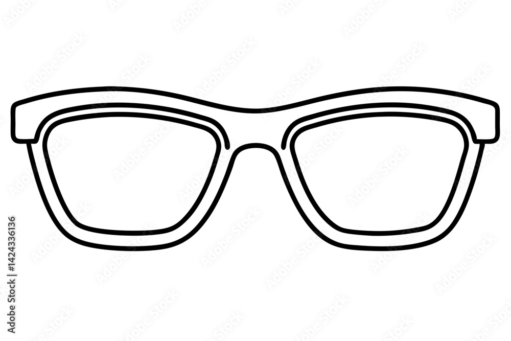 Glasses Icon - Simple Line Art Vector
Glasses Icon - Simple Line Art Vector