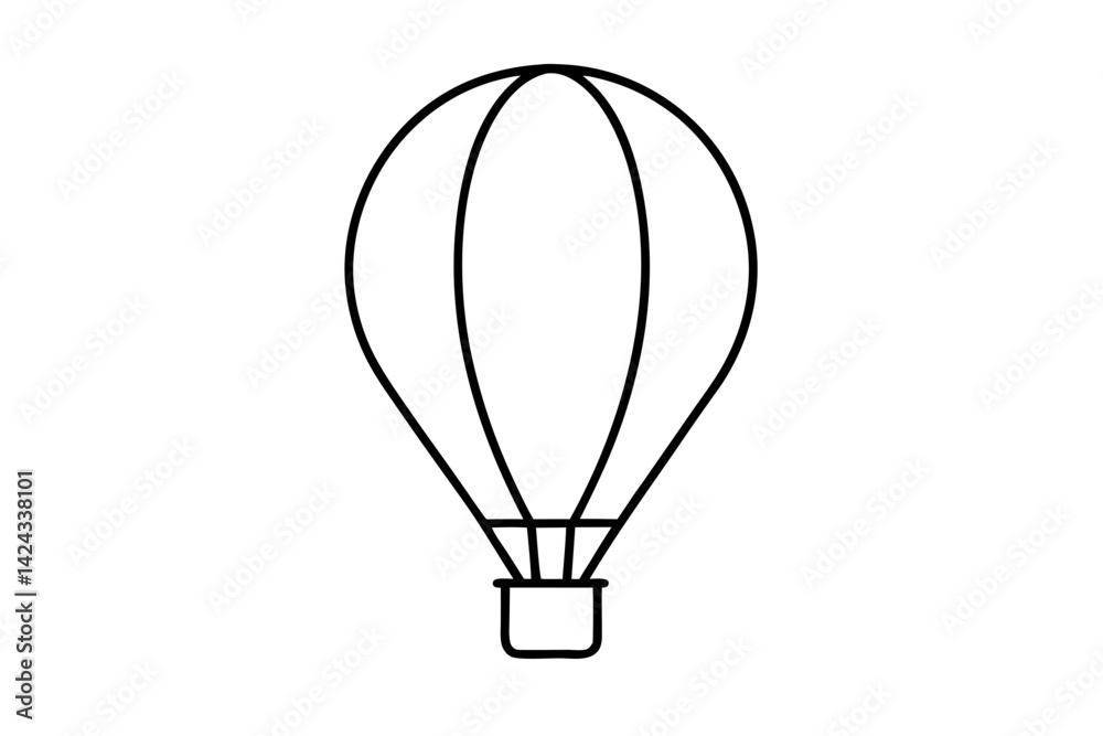 Hot Air Balloon Icon - Simple Line Art Vector
Hot Air Balloon Icon - Simple Line Art Vector