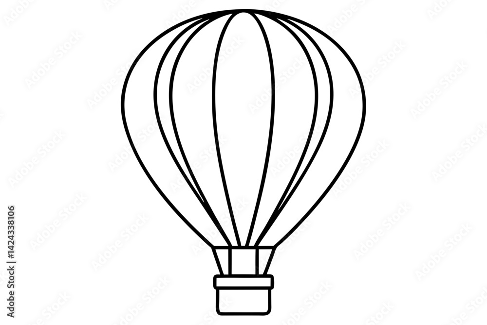 Hot Air Balloon Icon - Simple Line Art Vector
Hot Air Balloon Icon - Simple Line Art Vector