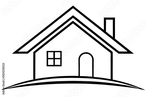 House Icon - Simple Line Art Vector

