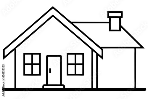 House Icon - Simple Line Art Vector

