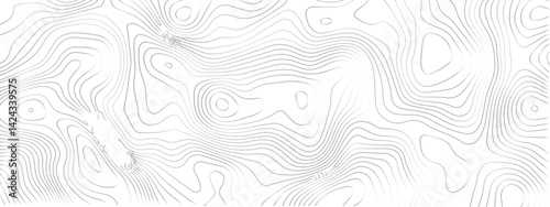 
Detailed Sea Map with Geometric Lines and Topography, Featuring a Mounted Grid Pattern to Depict Area Space and Landscape Topos
