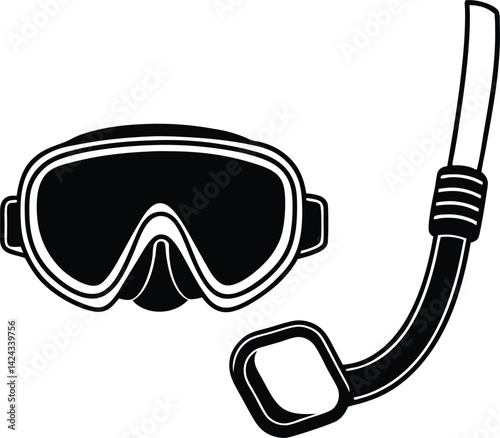 Snorkel gear silhouette