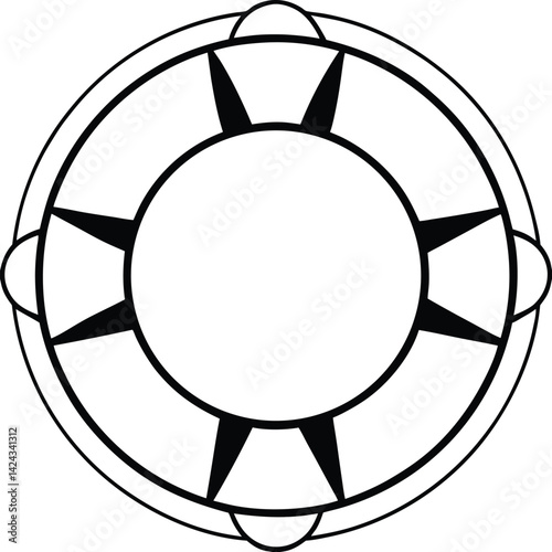 Life buoy silhouette