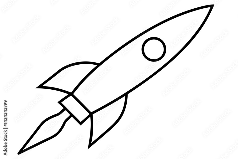 Rocket Line Icon – Simple Rocket Outline Vector
Rocket Line Icon – Simple Rocket Outline Vector