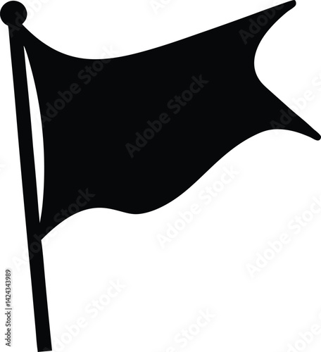 flag line art on white background