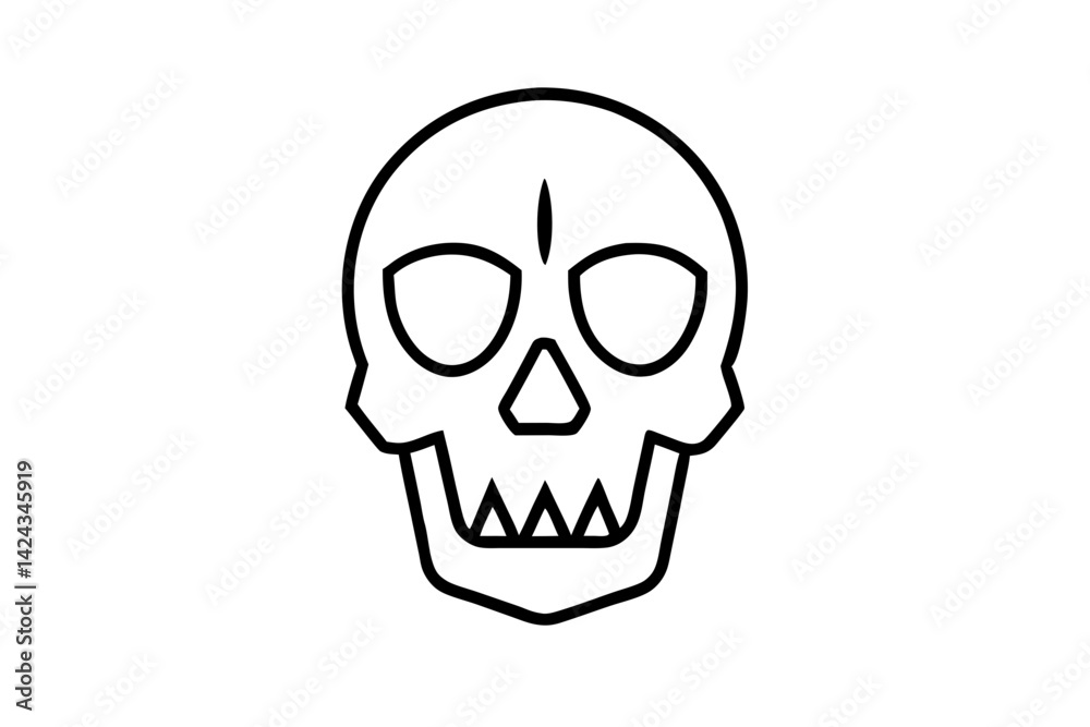 Skull Line Icon – Minimalist Skull Outline Vector
Skull Line Icon – Minimalist Skull Outline Vector