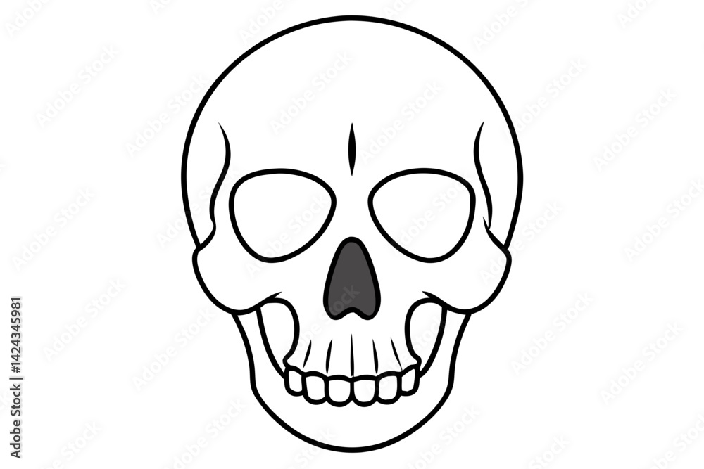 Skull Line Icon – Minimalist Skull Outline Vector
Skull Line Icon – Minimalist Skull Outline Vector