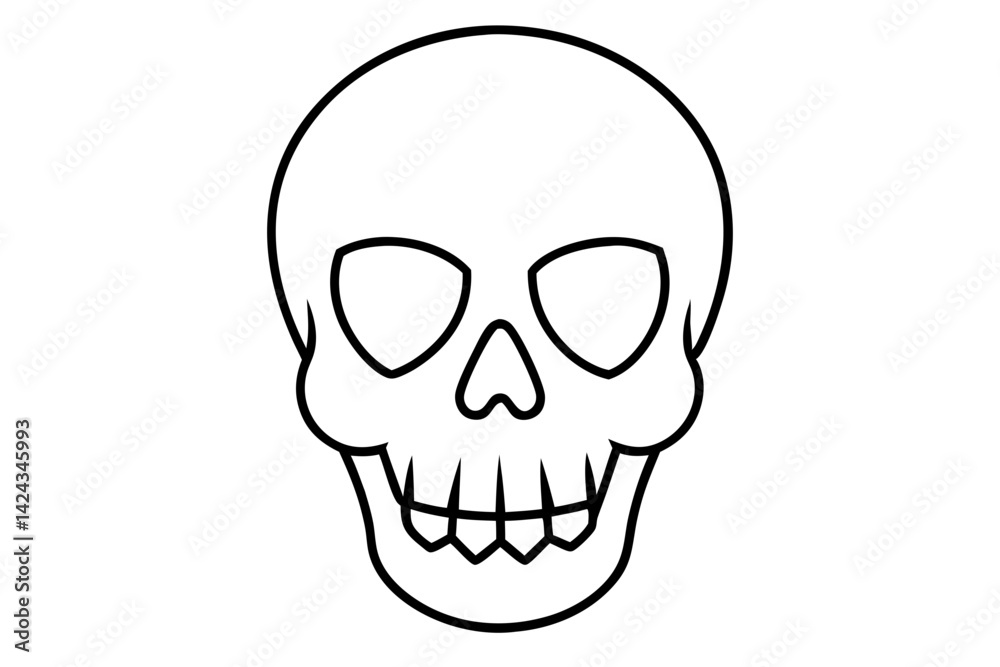 Skull Line Icon – Minimalist Skull Outline Vector
Skull Line Icon – Minimalist Skull Outline Vector