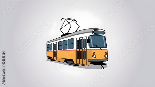 Vintage Tram Illustration