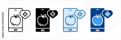 Diet Icon Set Multiple Style Collection