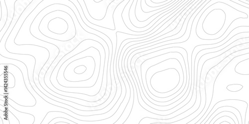 Topographic map patterns, topography line map.Topography Wavy Lines Pattern Modern Wide Abstraction,geography contour map linear background vector illustration,