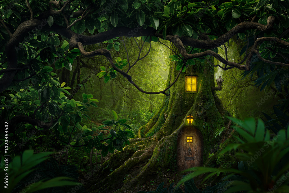 A Mystical Treehouse in the Enchanted Forest
