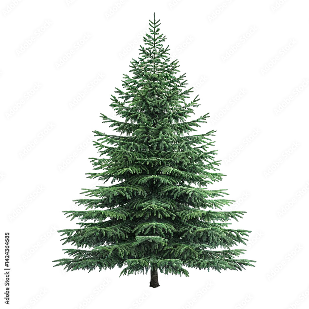 Fototapeta premium 3D Pine Tree Render – Isolated on Transparent Background