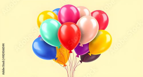 This colorful balloon vector illustration