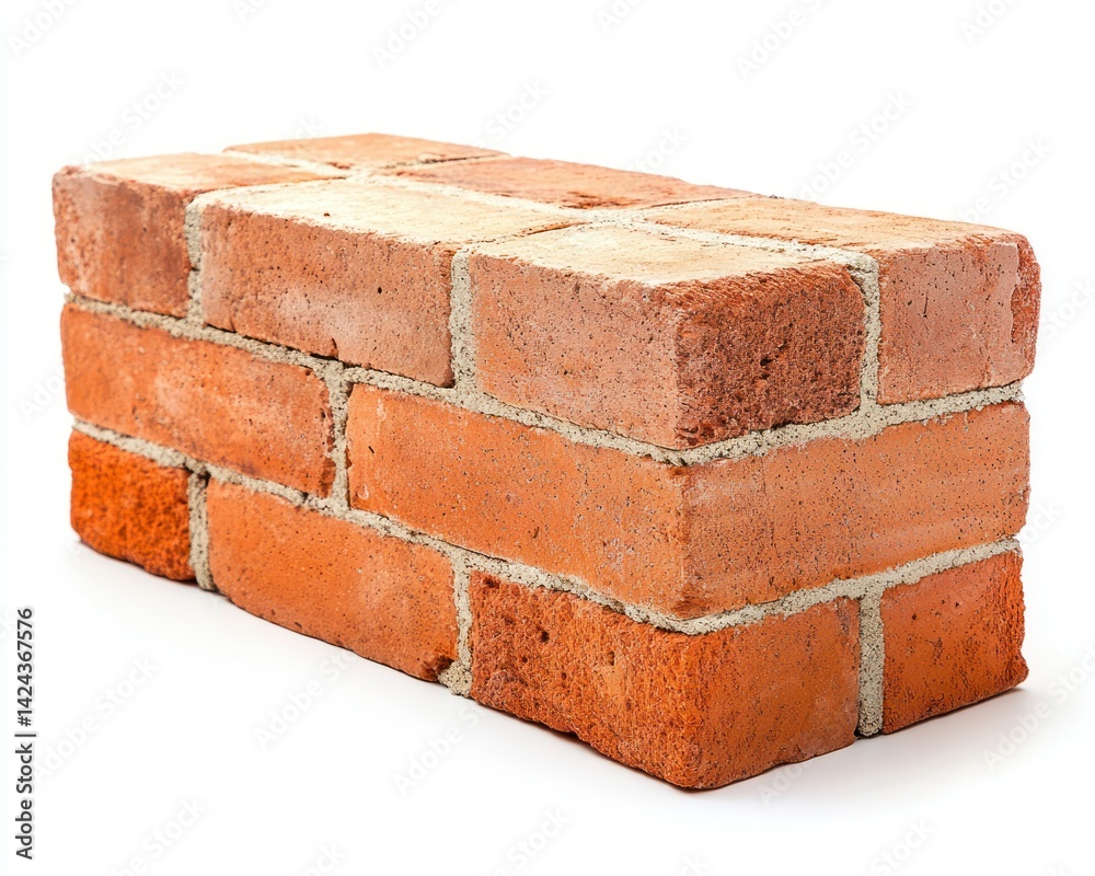 Obraz premium Stacked bricks create a small wall