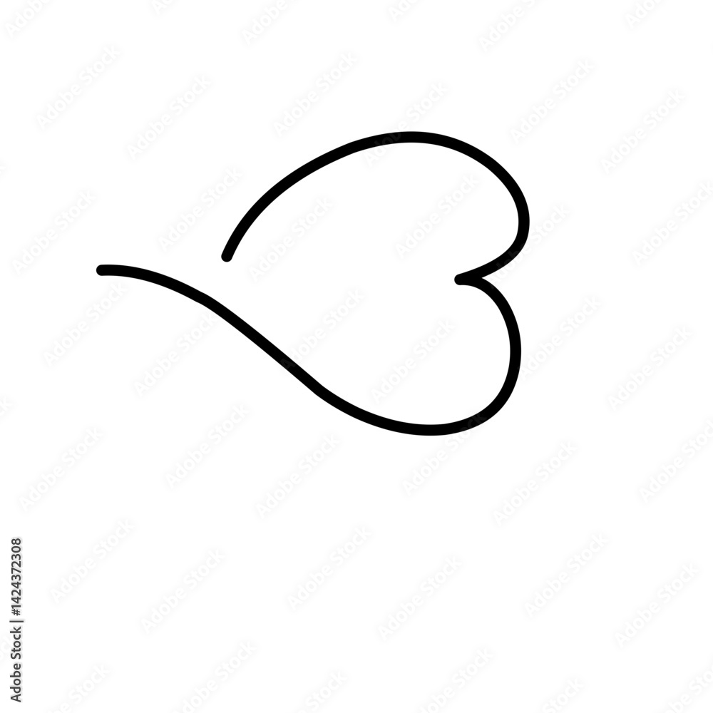 Fototapeta premium Heart silhouette