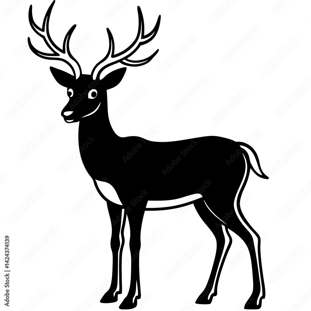 Fototapeta premium deer silhouette vector