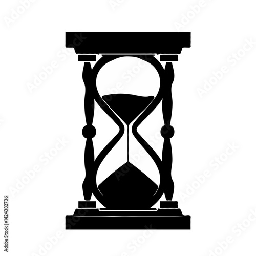 Vector of an ornate hourglass silhouette