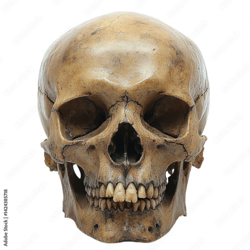 Obraz premium human skull on transparent background