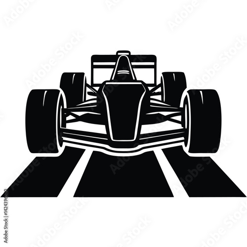 Formula One Car Tires on Track