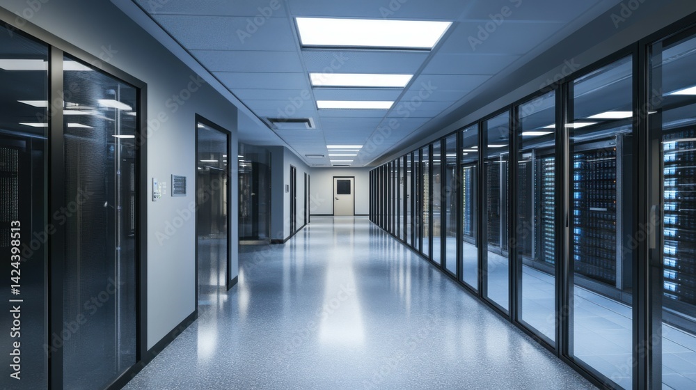 Server room data center - 3d rendering Server room data center - 3d rendering