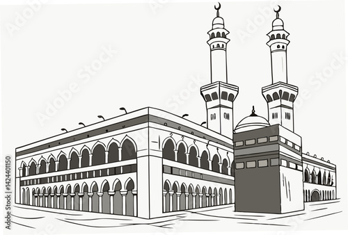 taj mahal vector illustration