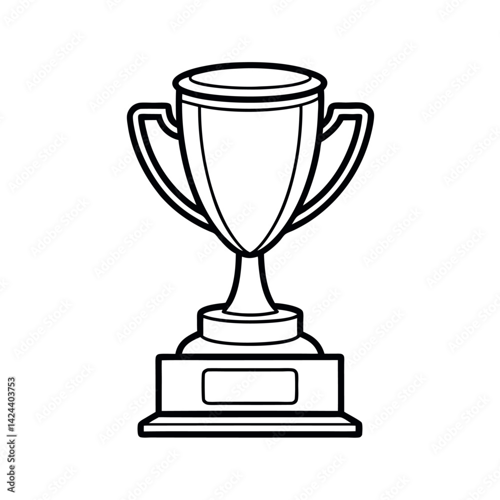 outline of trophy with white background outline of trophy with white background
