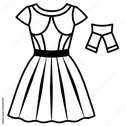 dress set vector 