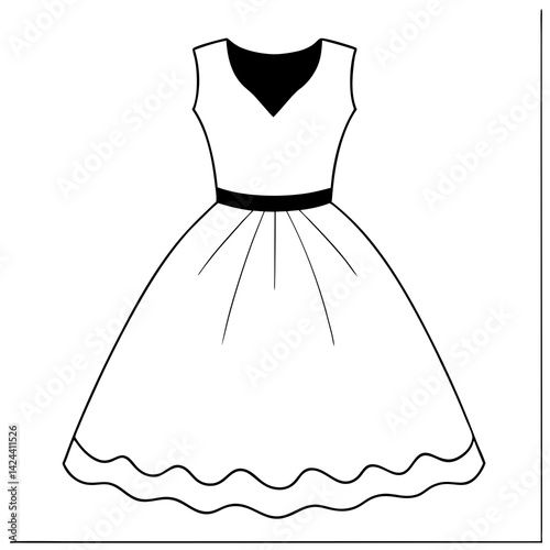 dress set vector 